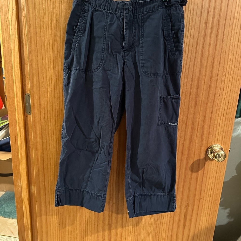 Columbia Blue Cargo Pants Relaxed Fit